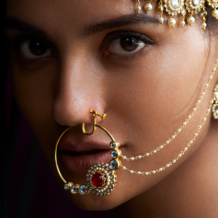 Buy Mini Diamond Nath, Indian Ethnic Jewellery Online: Attrangi